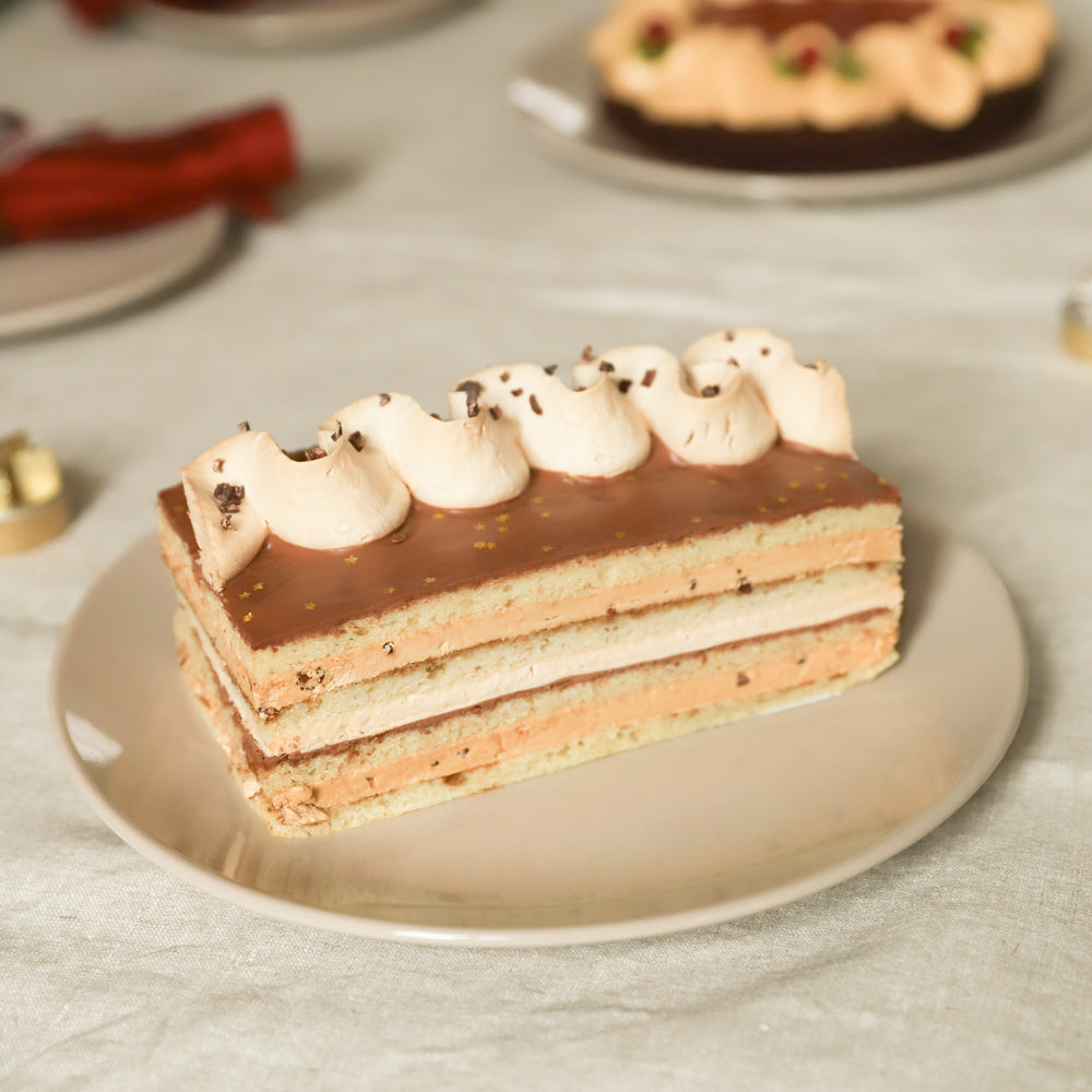 Festive Chocolate & Coffee Opera Cake